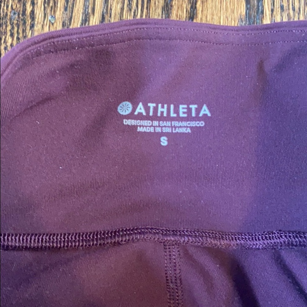 Athleta Maroon Leggings - Picture 4 of 7